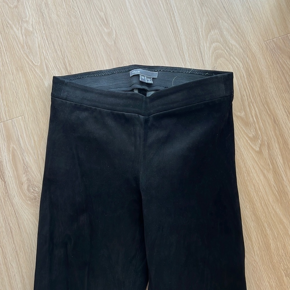 Real suede leggings